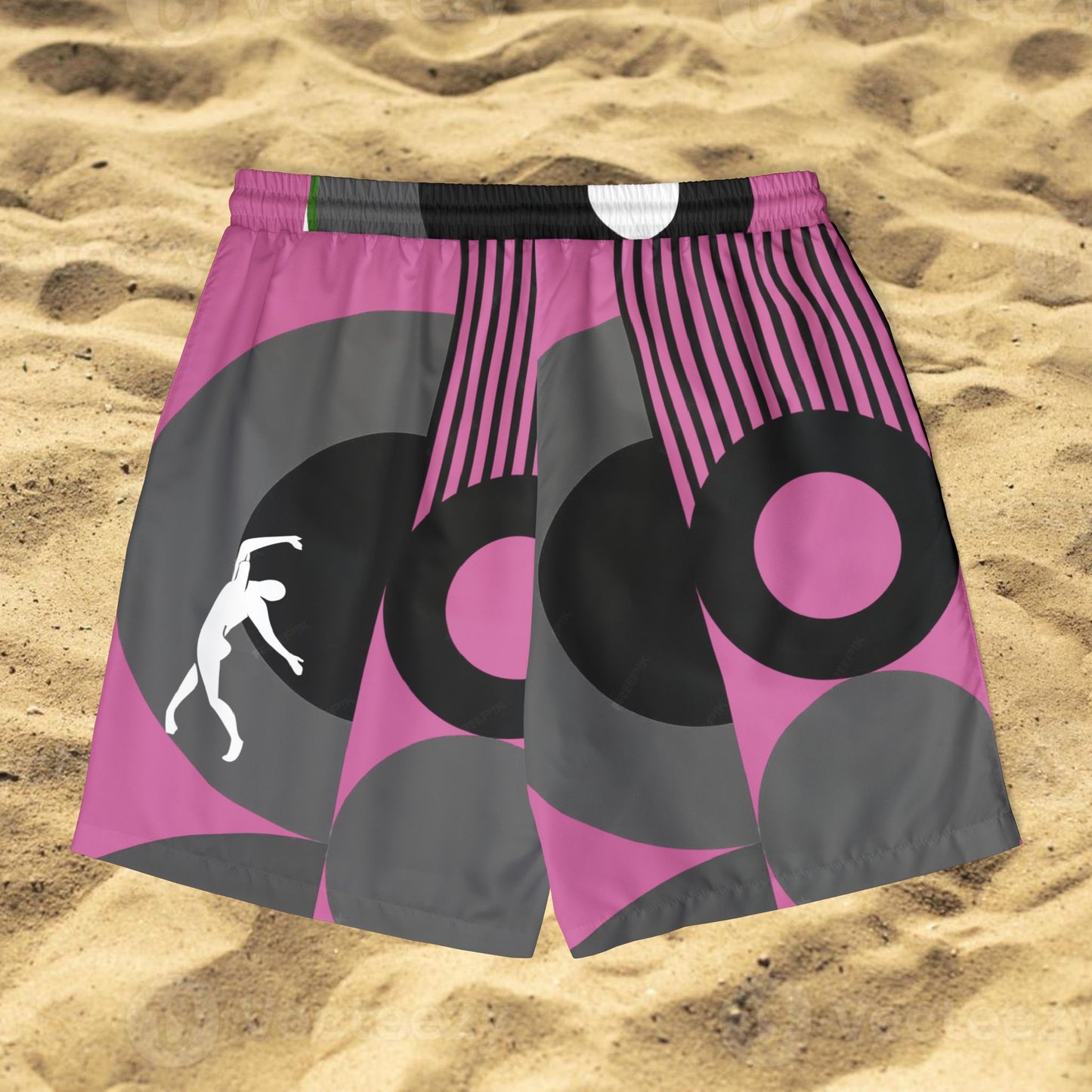 SOLSTICE Bauhaus Pink Swim Shorts (AOP)