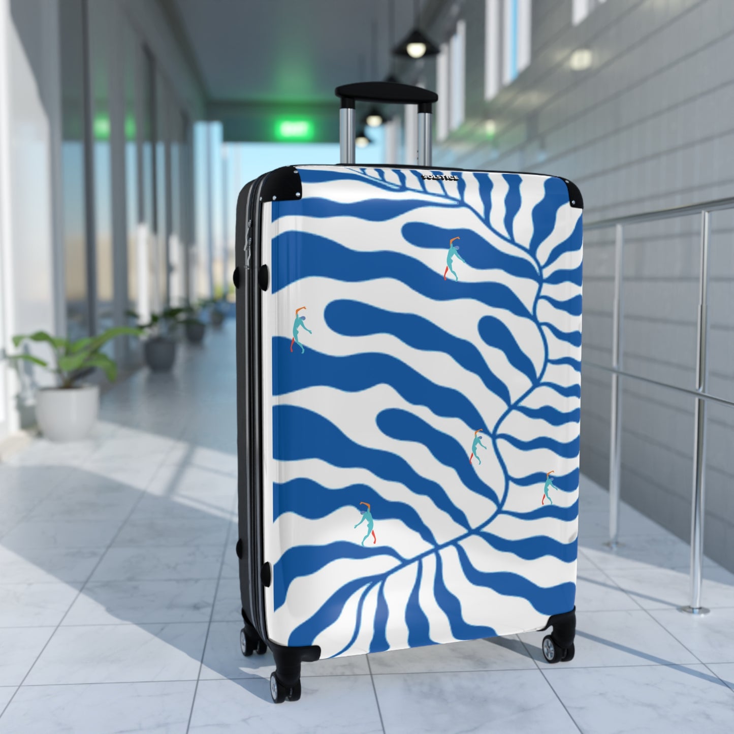 SOLSTICE Matisse blue leave with dancers Suitcase