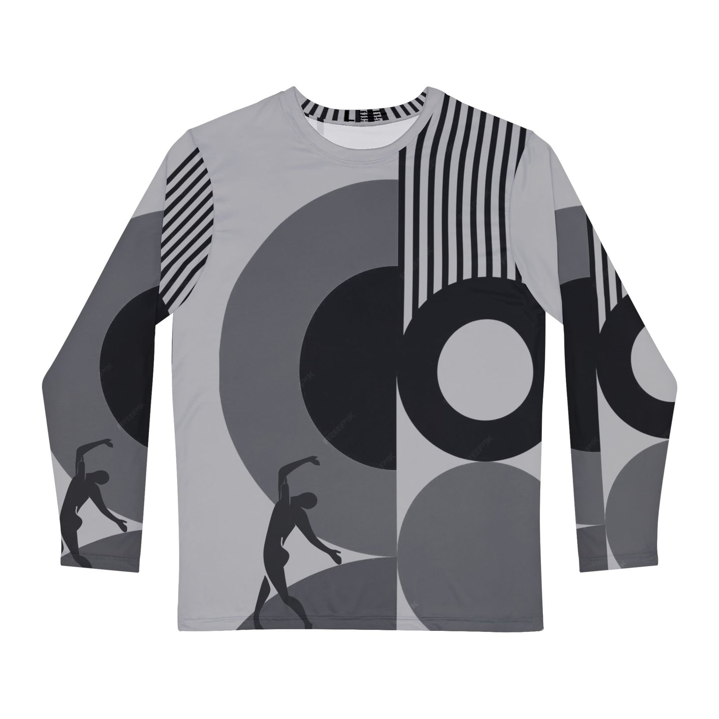 Men's SOLSTICE BAUHAUS Long Sleeve Shirt light gray (AOP)
