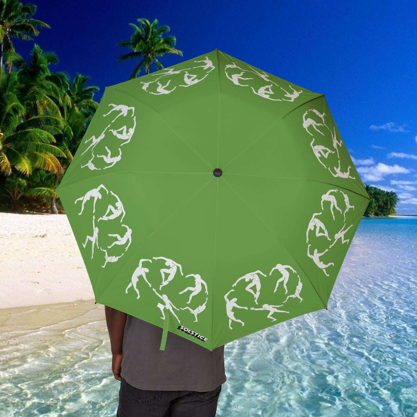 GREEN SOLSTICE DANCE Semi-Automatic Foldable Umbrella