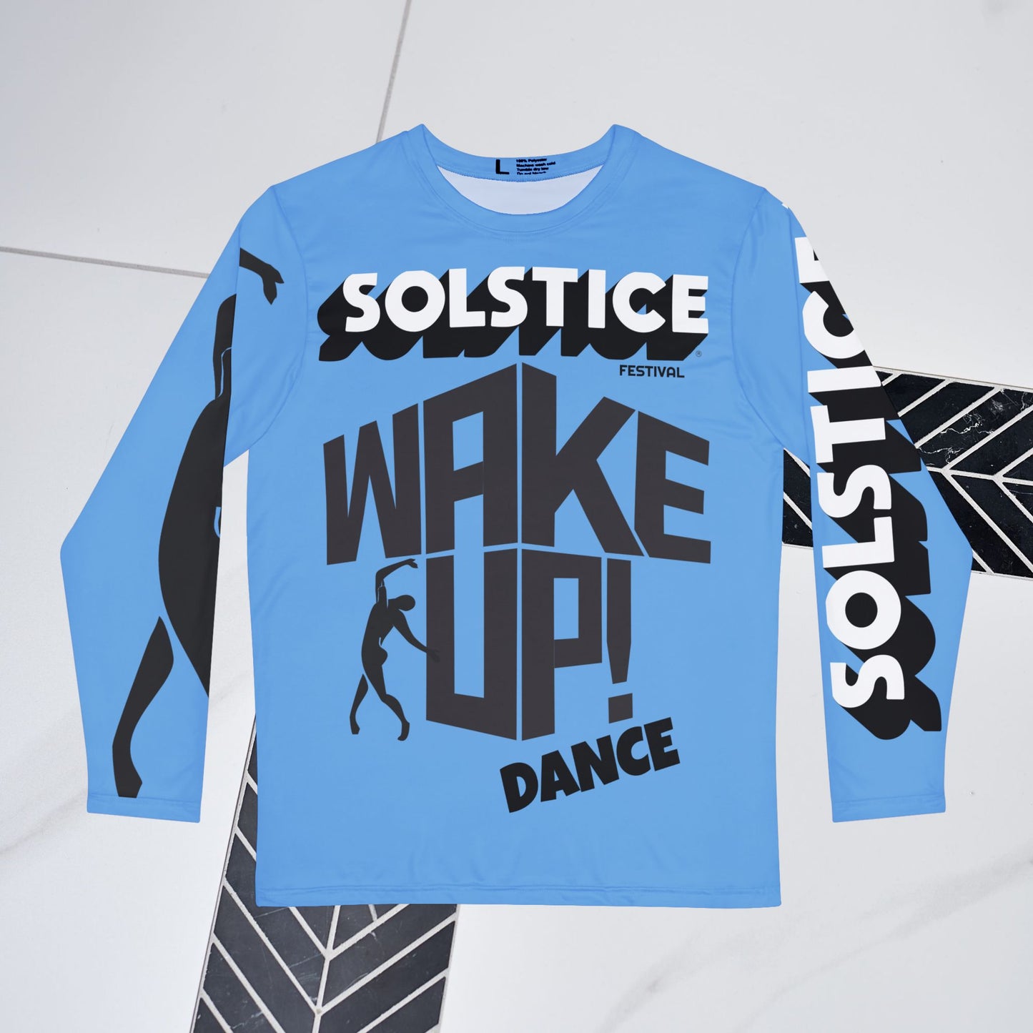 SOLSTICE Wake Up light blue Long Sleeve Shirt (AOP)