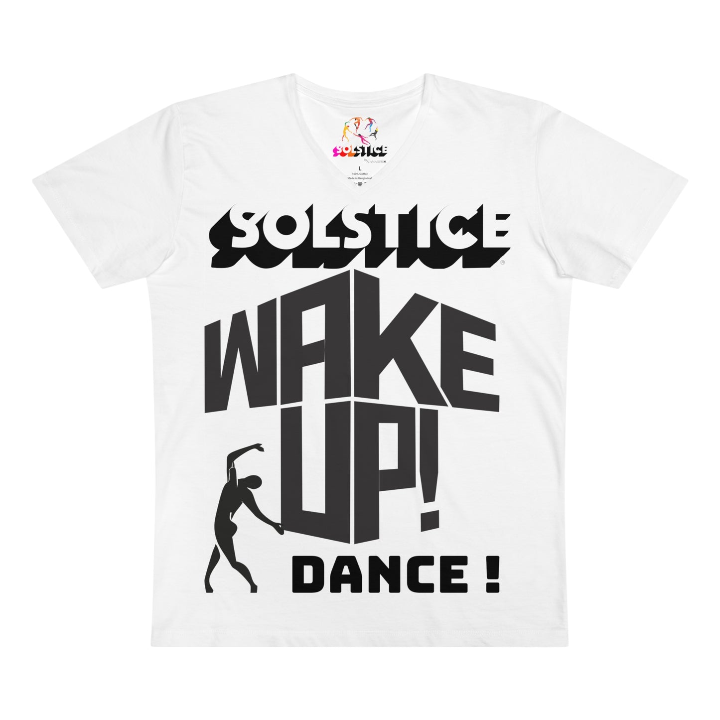 Solstice Dance Men’s Presenter V-neck white Wakeup Organic 6