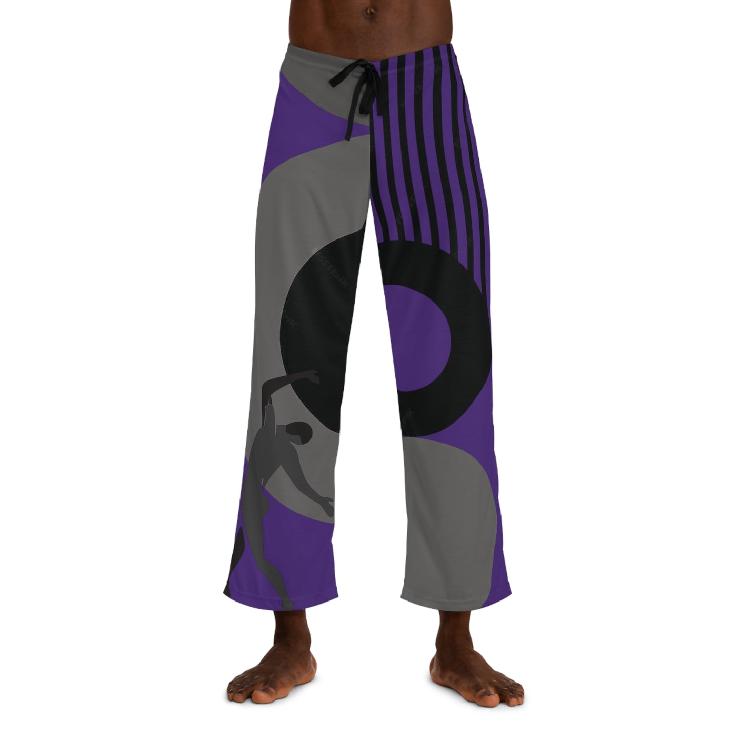 SOLSTICE Bauhaus Men's purple Pajama Pants (AOP)