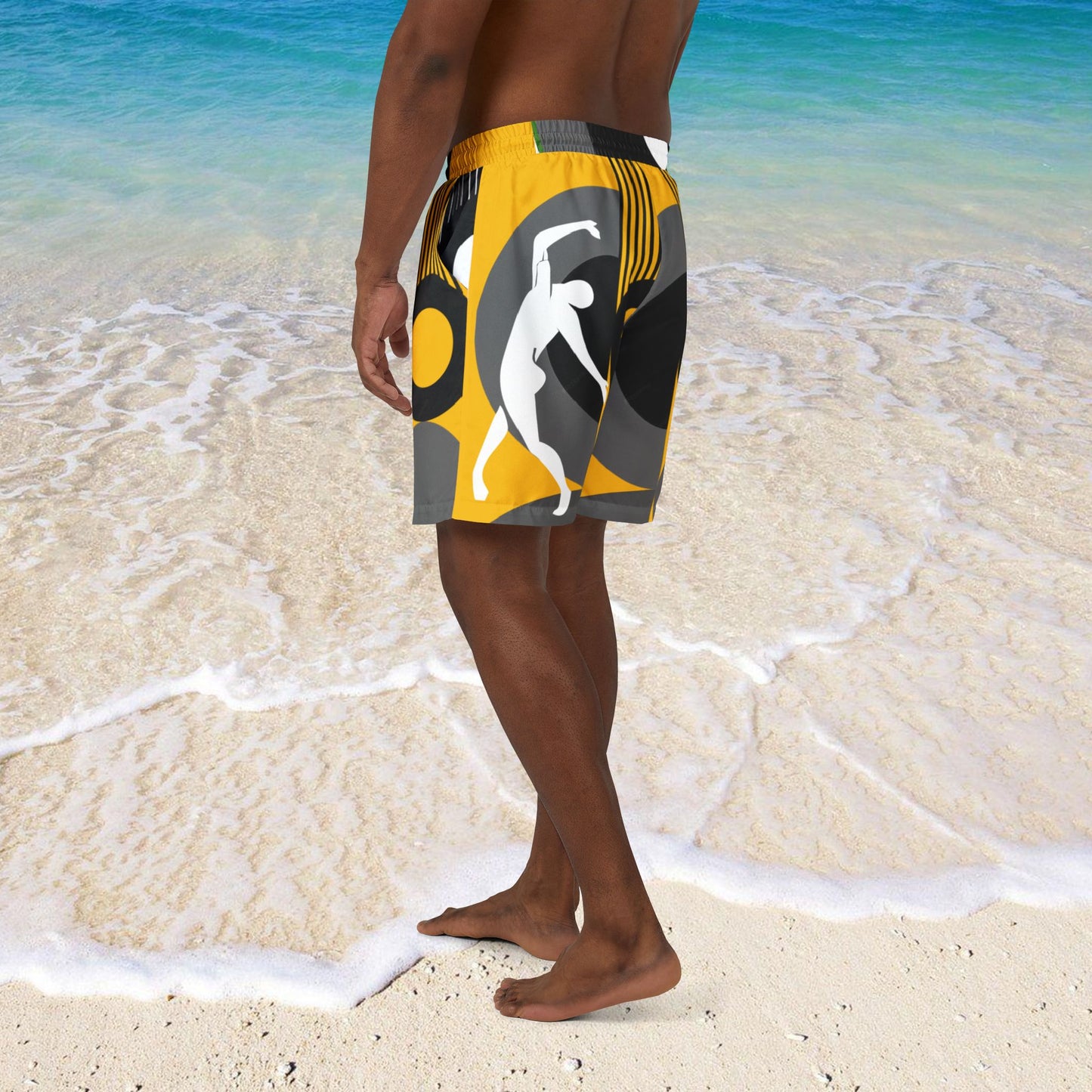 SOLSTICE Bauhaus yellow Swim Shorts (AOP)