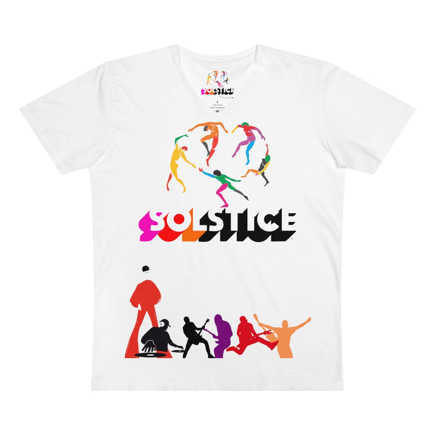 Solstice Dance Men’s Presenter V-neck white Organic 3