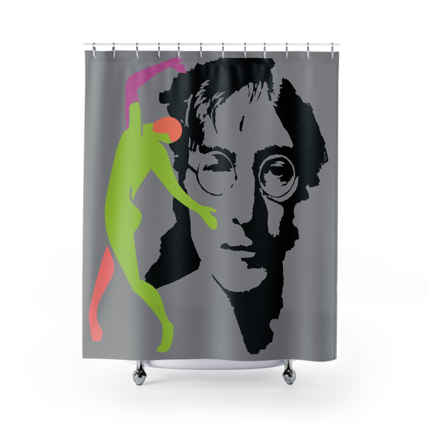 SOLSTICE Lennon Shower Curtain gray 6
