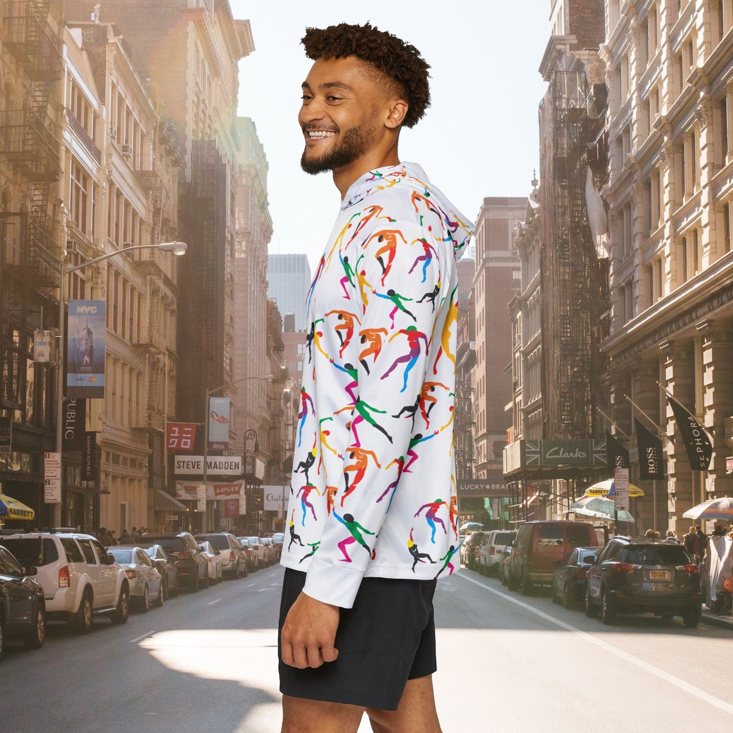 Men's SOLSTICE DANCE Sports white Warmup Hoodie (AOP)