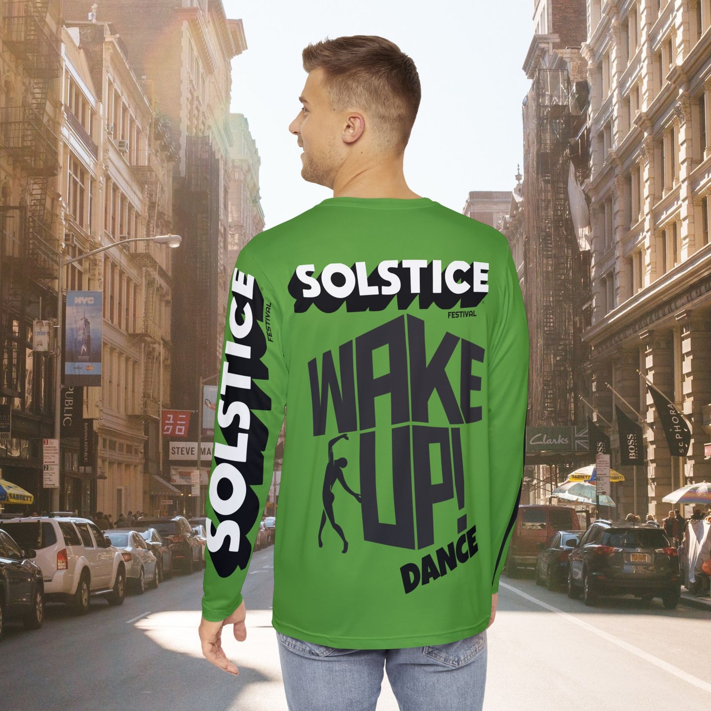 Copy of SOLSTICE Wake Up greenLong Sleeve Shirt (AOP)