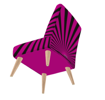 SOLSTICE Red Pop Art Sun Rays armchair 10 colors options