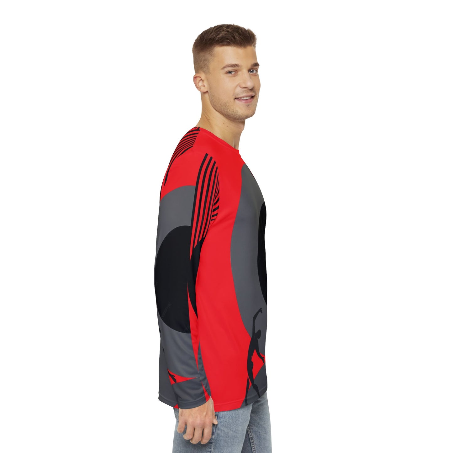 SOLSTICE BAUHAUS Long Sleeve Shirt red (AOP)