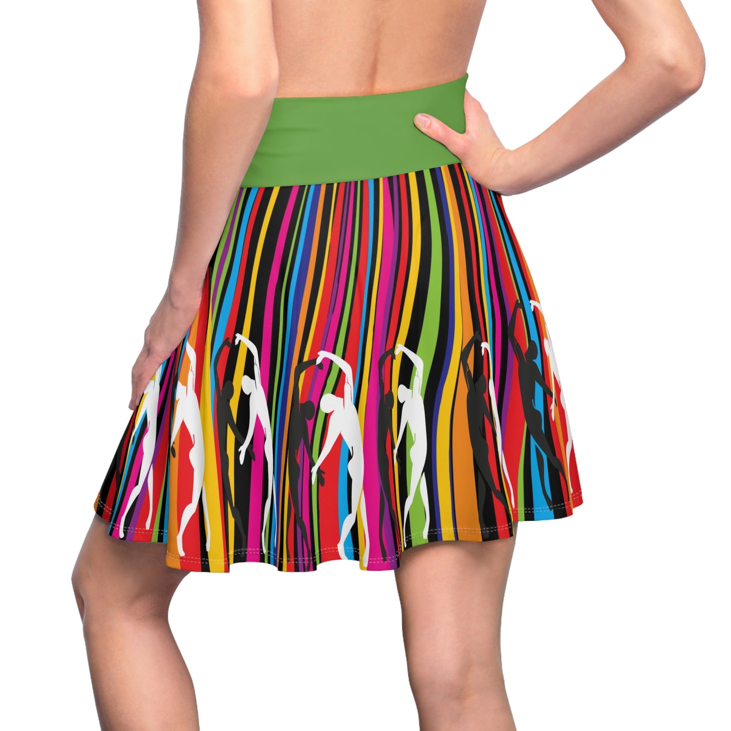 SOLSTICE Waves Dance Skater Skirt (AOP)