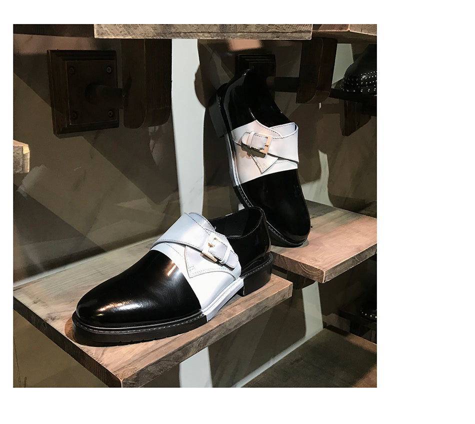 Luxe Classic Gentleman Metal Heel Leather Shoes