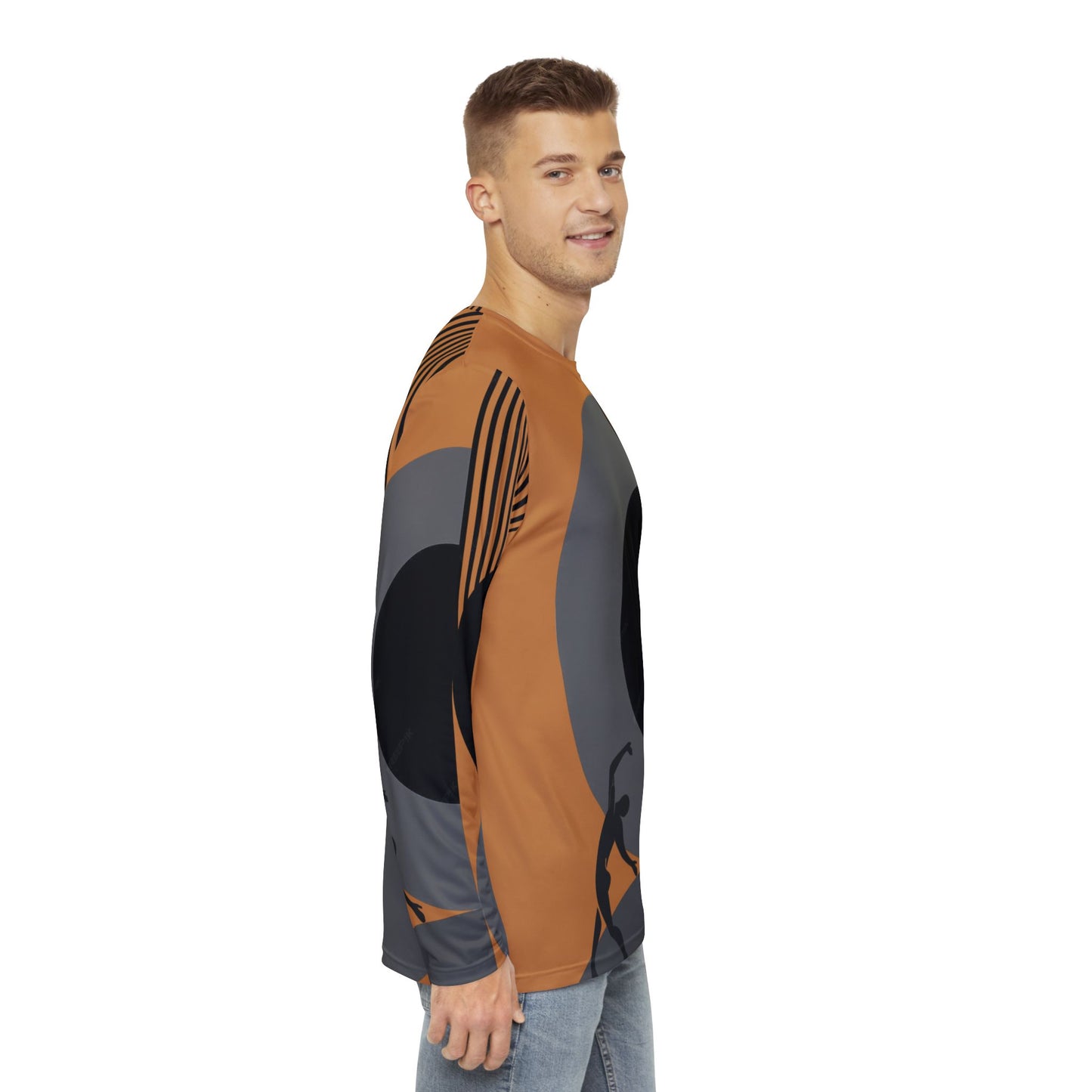 SOLSTICE BAUHAUS Long Sleeve Shirt light brown (AOP)