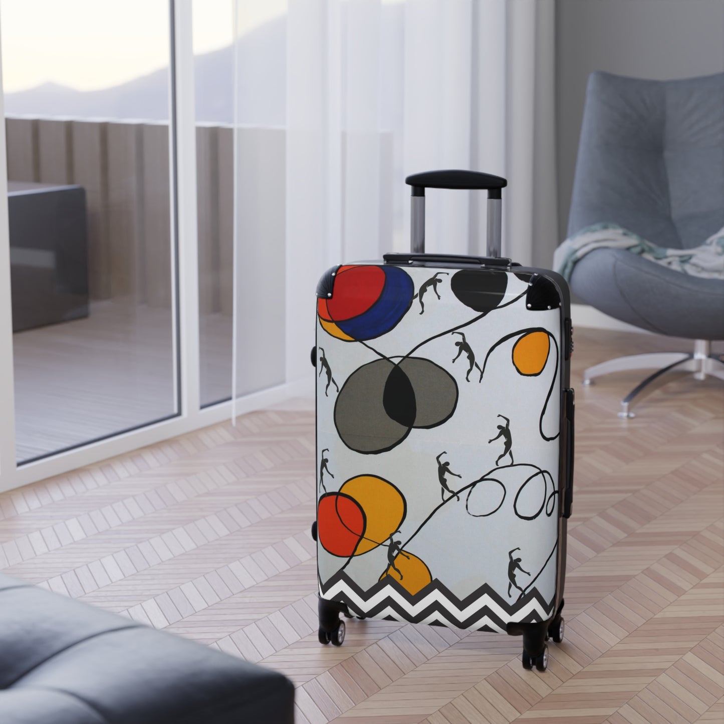 SOLSTICE Calder and Matisse dancers Suitcase