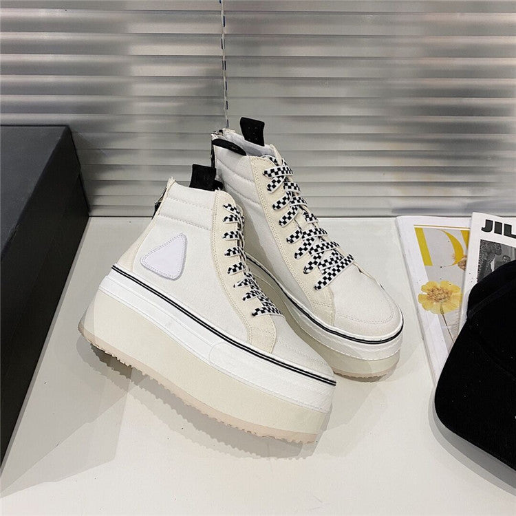 Women's Solstice Style Casual Ripped Platform Platform High-Top Canvas Shoes