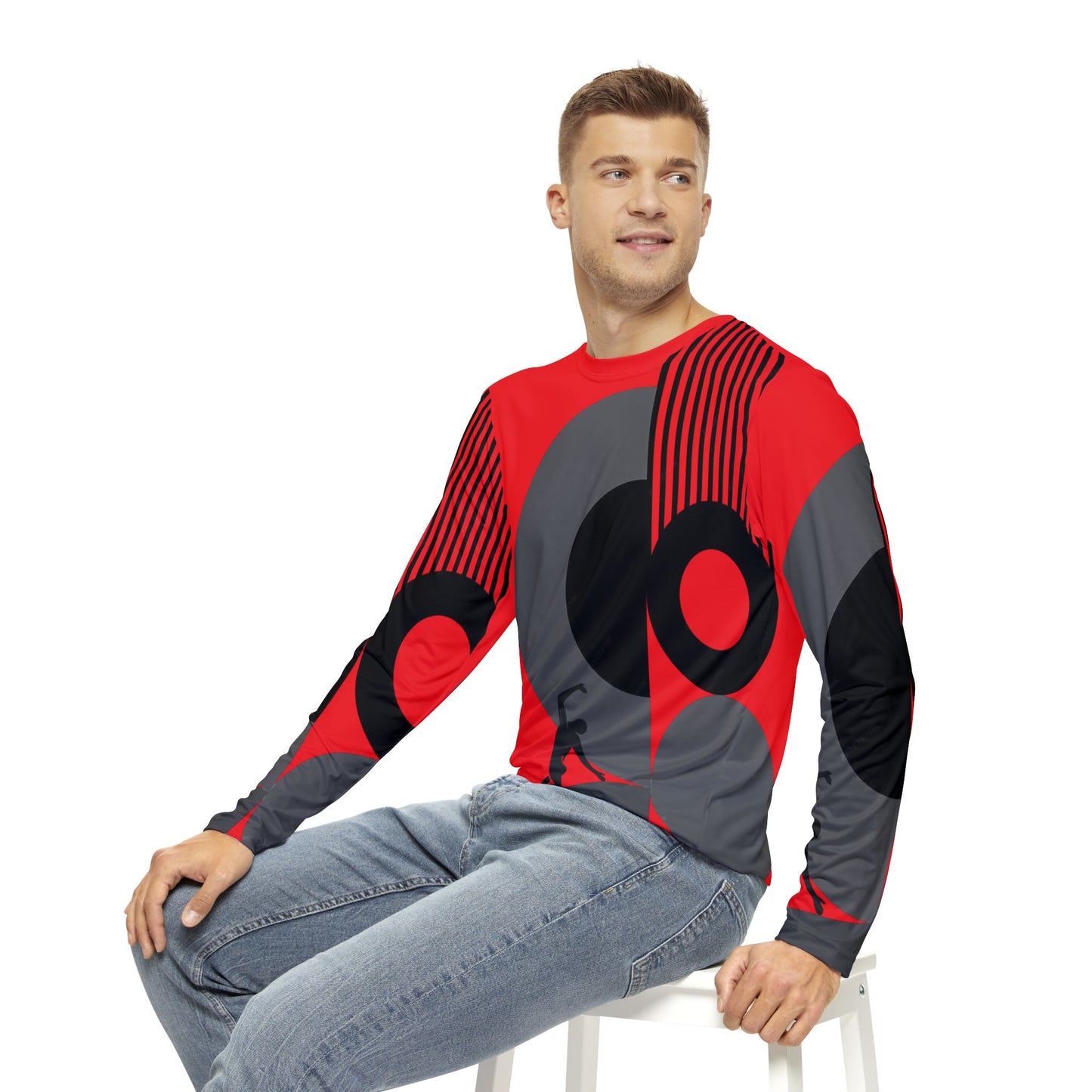 SOLSTICE BAUHAUS Long Sleeve Shirt red (AOP)