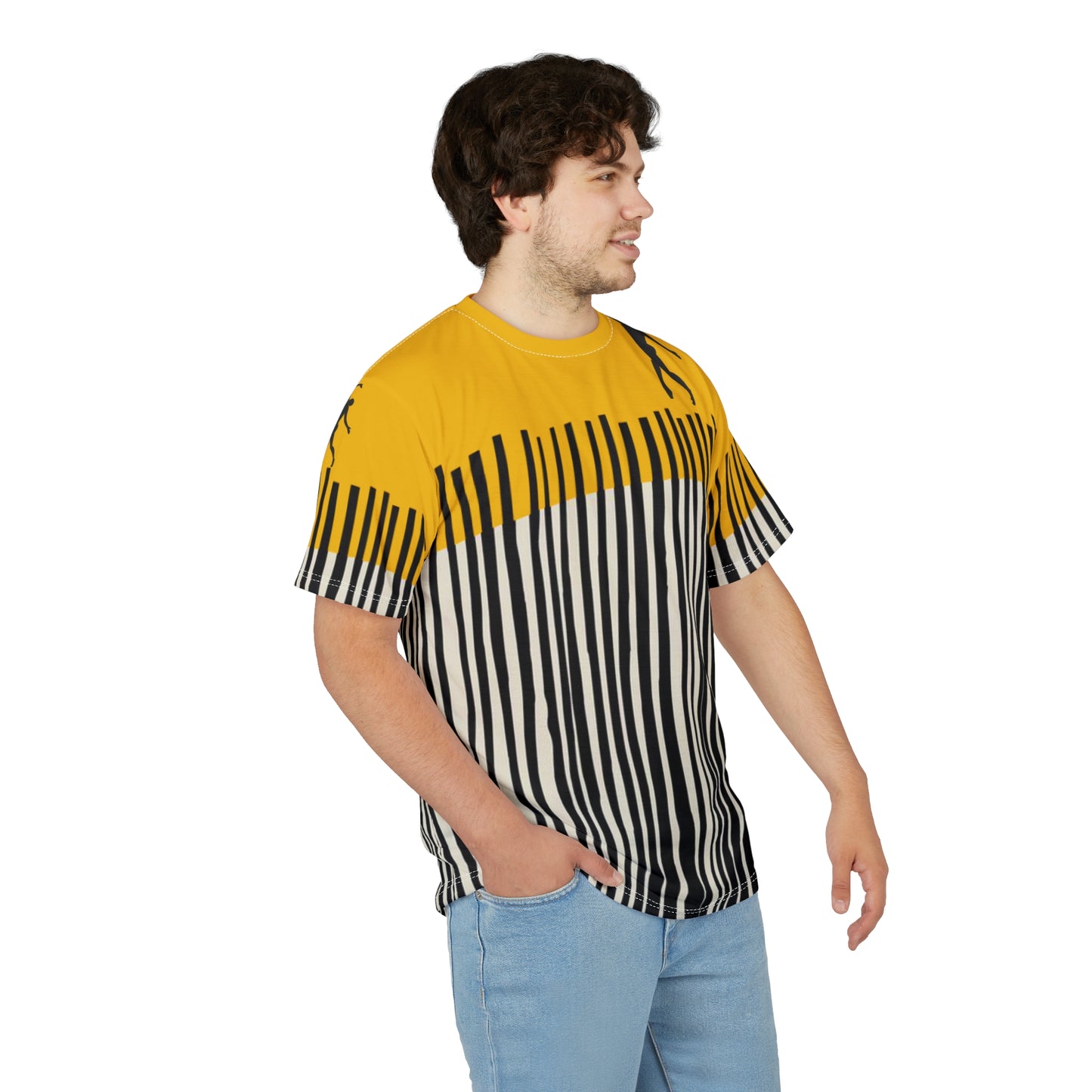 SOLSTICE Bamboo Unisex yellow Cut & Sew Tee (AOP)