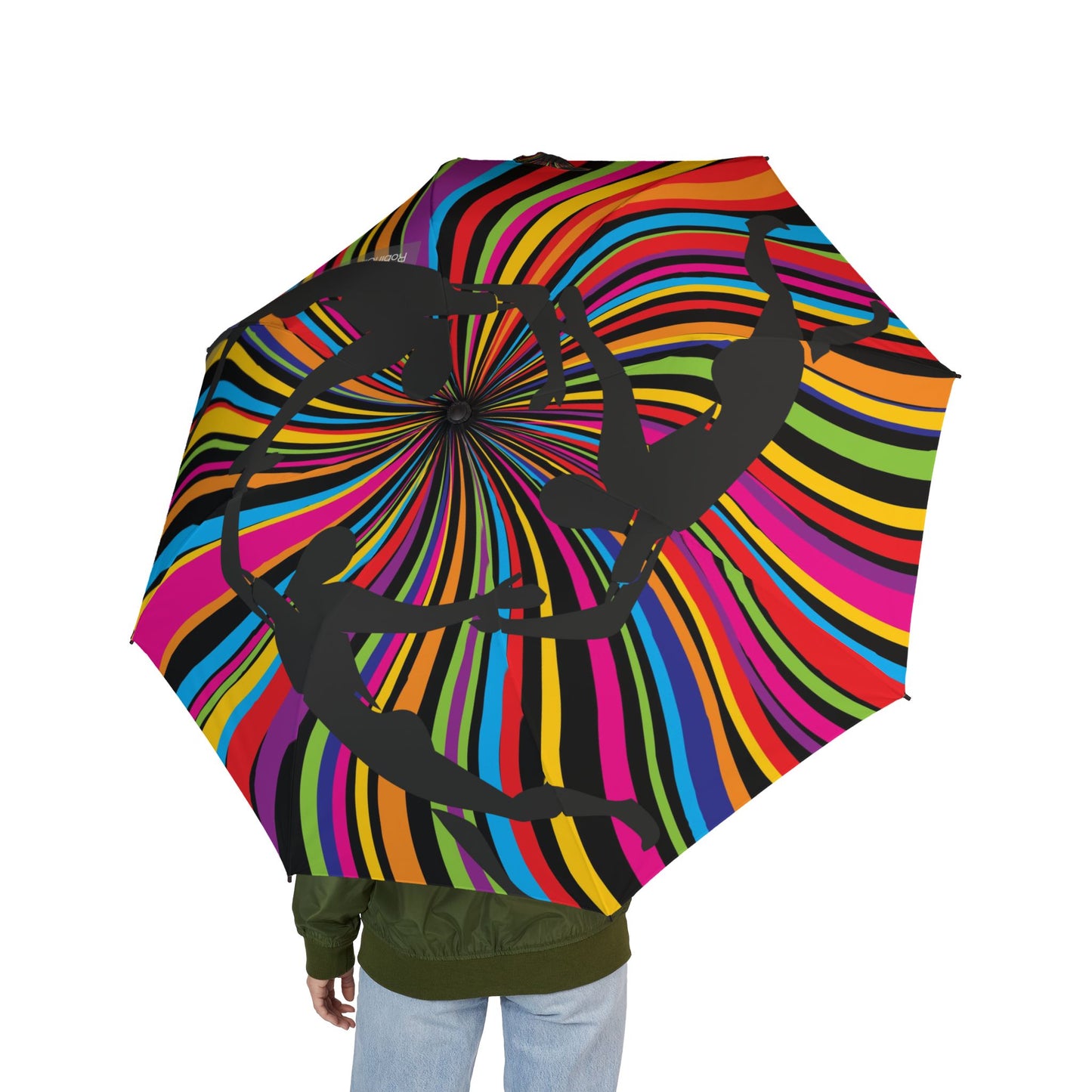 PSYCHEDELIC WAVES Semi-Automatic Foldable Umbrella
