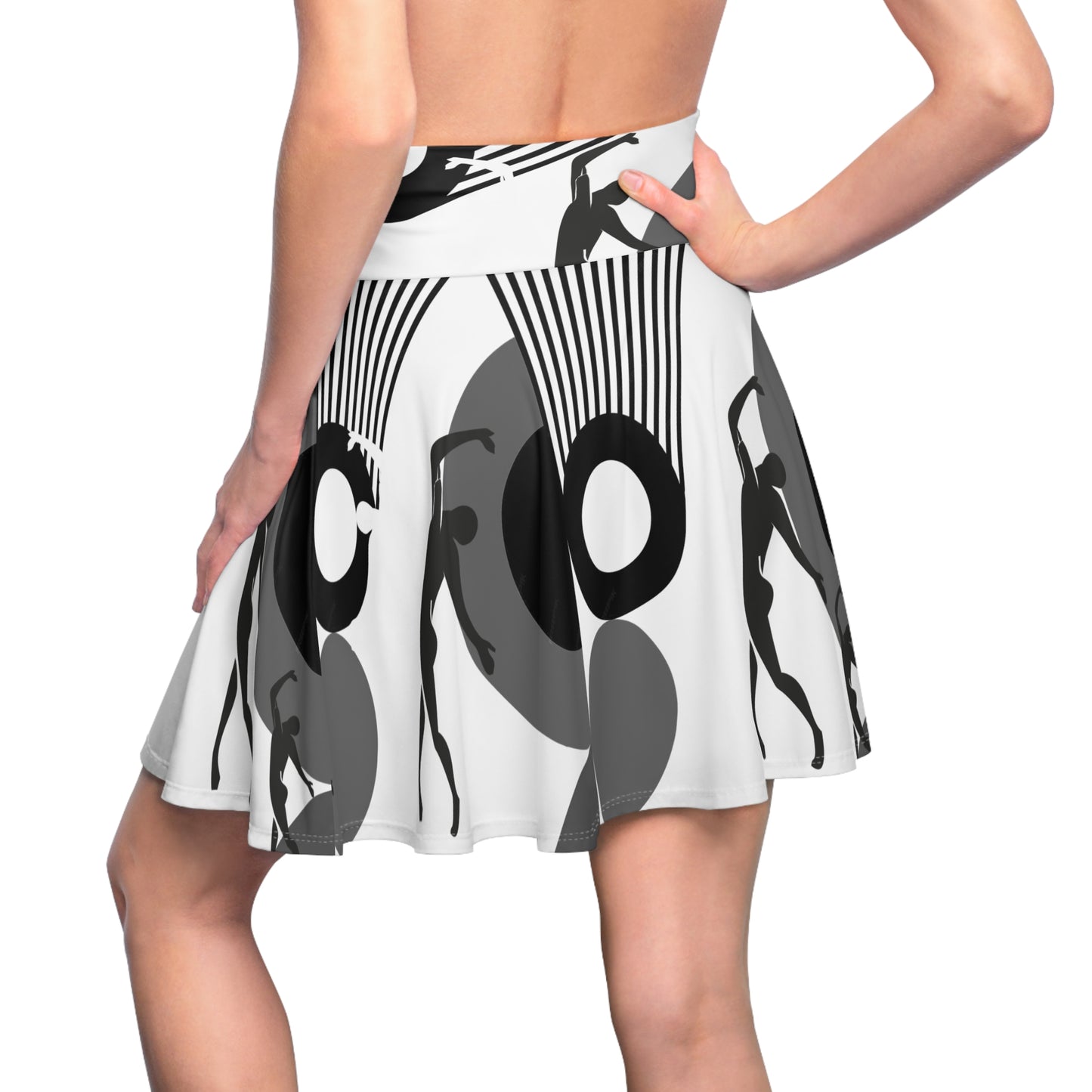 SOLSTICE Bauhaus Skater Pink White Skirt (AOP)