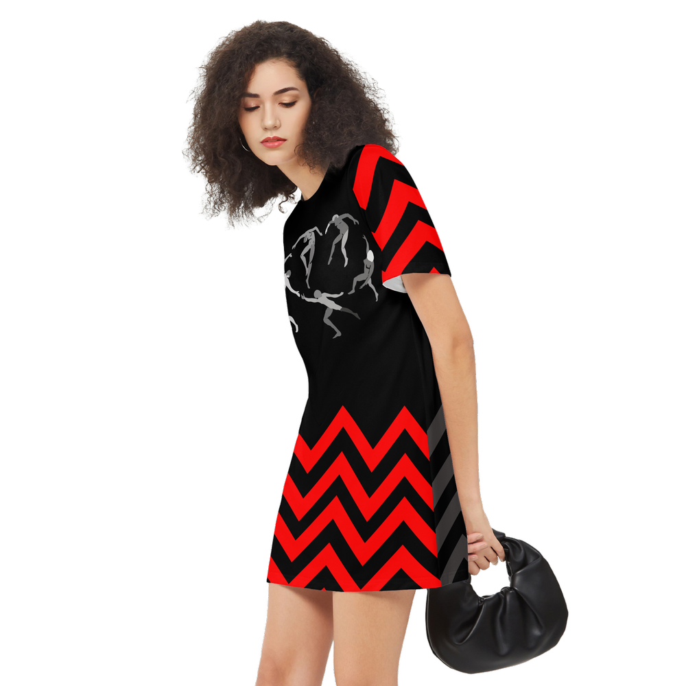 Women's SOLSTICE Short-Sleeve T-Shirt Dress-Heavyweight 225g