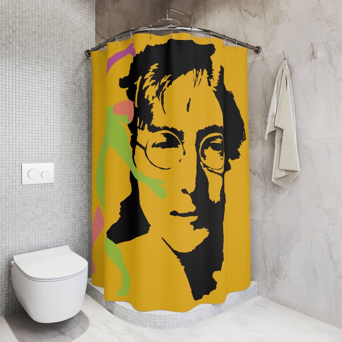 SOLSTICE Lennon Shower Curtain yellow 6