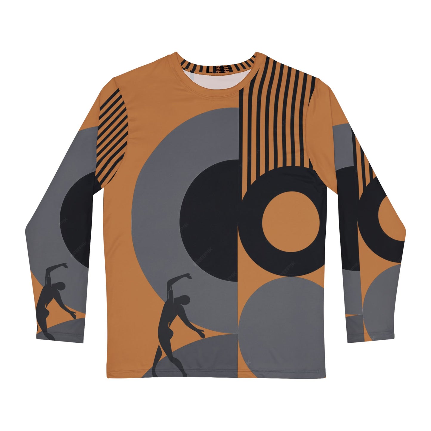 SOLSTICE BAUHAUS Long Sleeve Shirt light brown (AOP)