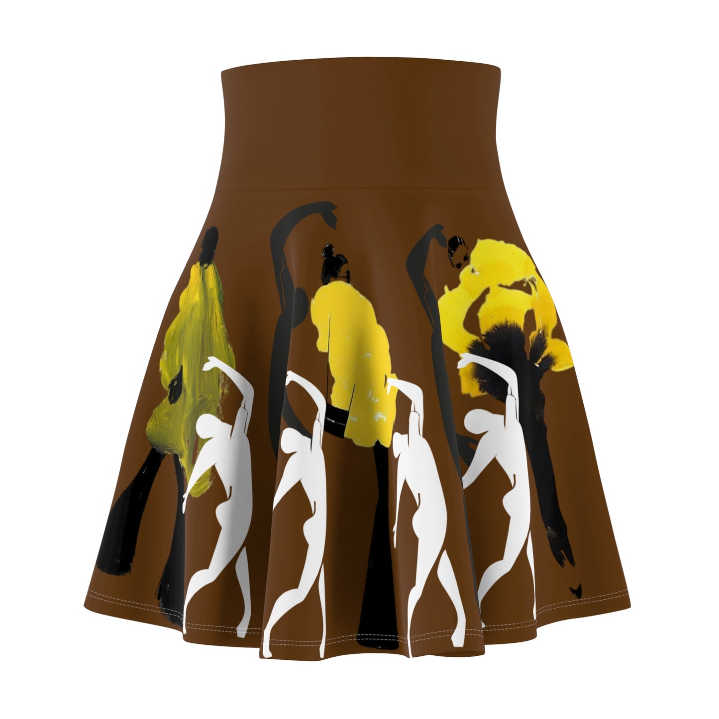 SOLSTICE Fashion brown Skater Skirt (AOP)