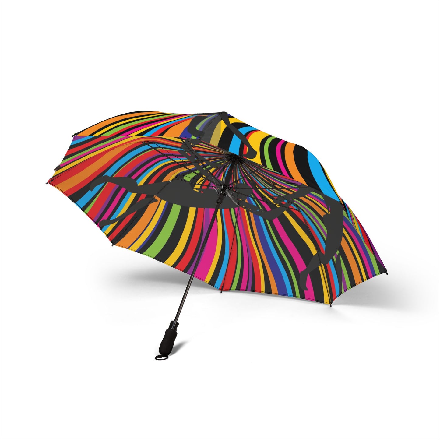 PSYCHEDELIC WAVES Semi-Automatic Foldable Umbrella