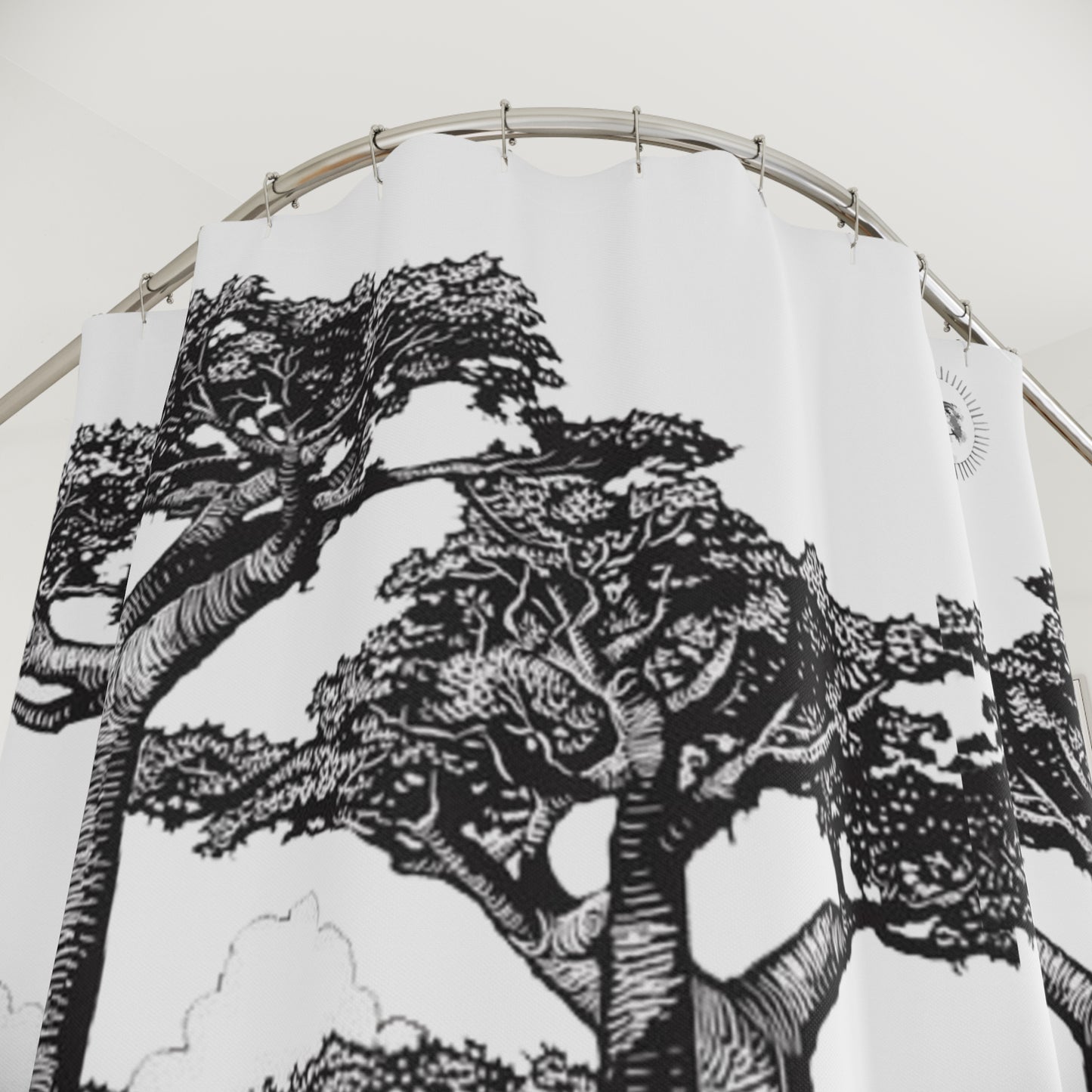 SOLSTICE Shower Curtain BAOBABS BW