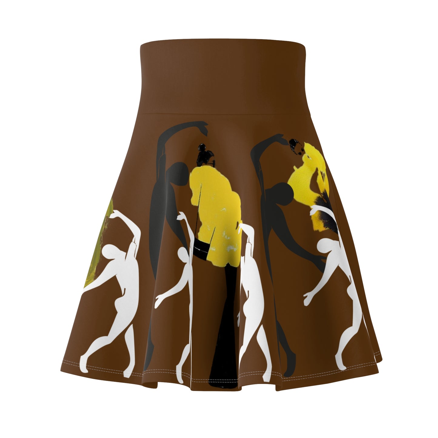 SOLSTICE Fashion brown Skater Skirt (AOP)