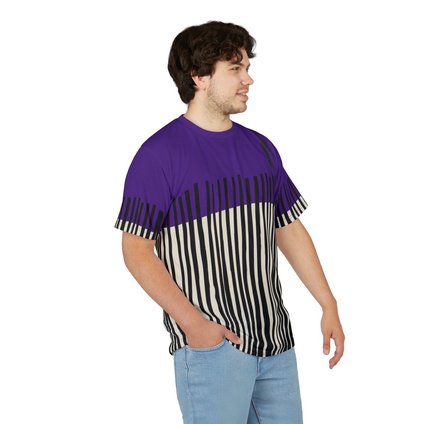 SOLSTICE Bamboo purple Unisex Cut & Sew Tee (AOP)