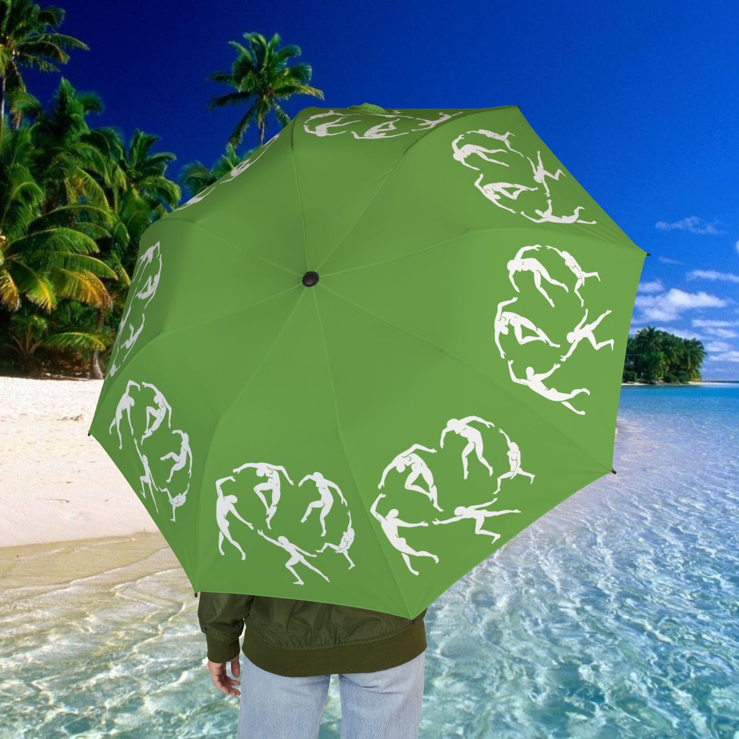 GREEN SOLSTICE DANCE Semi-Automatic Foldable Umbrella