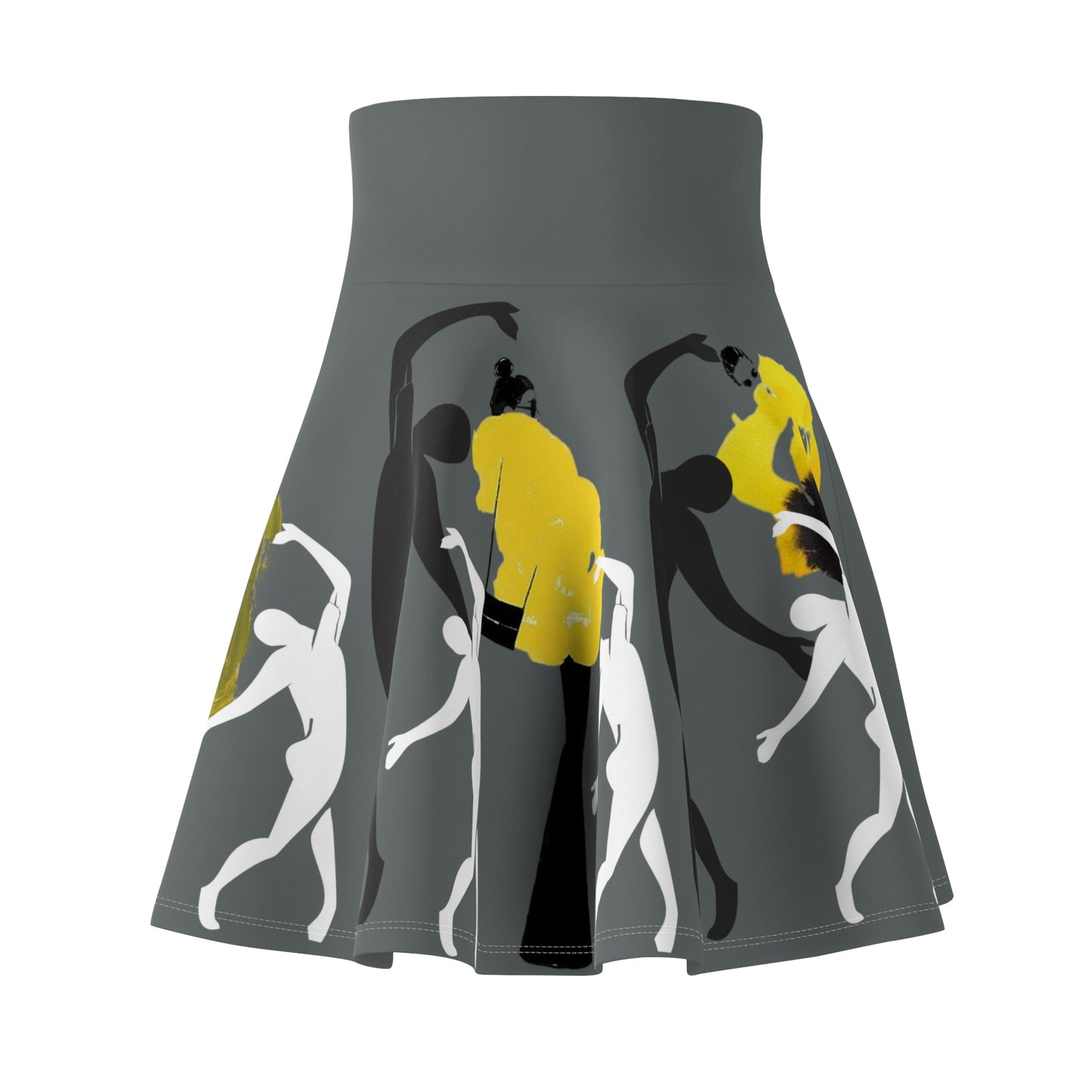 SOLSTICE Fashion Gray Skater Skirt (AOP)