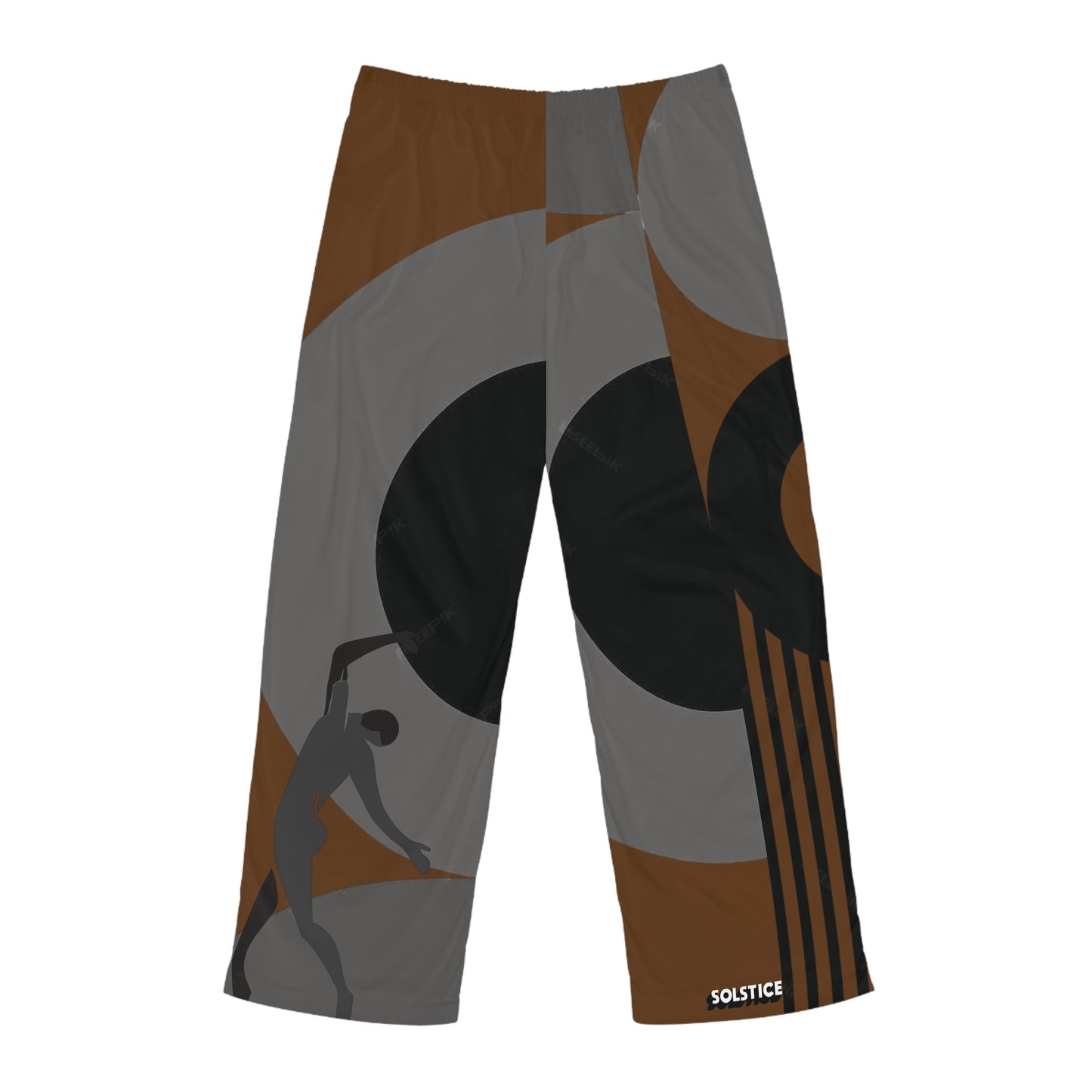 SOLSTICE Bauhaus Men's brown Pajama Pants (AOP)
