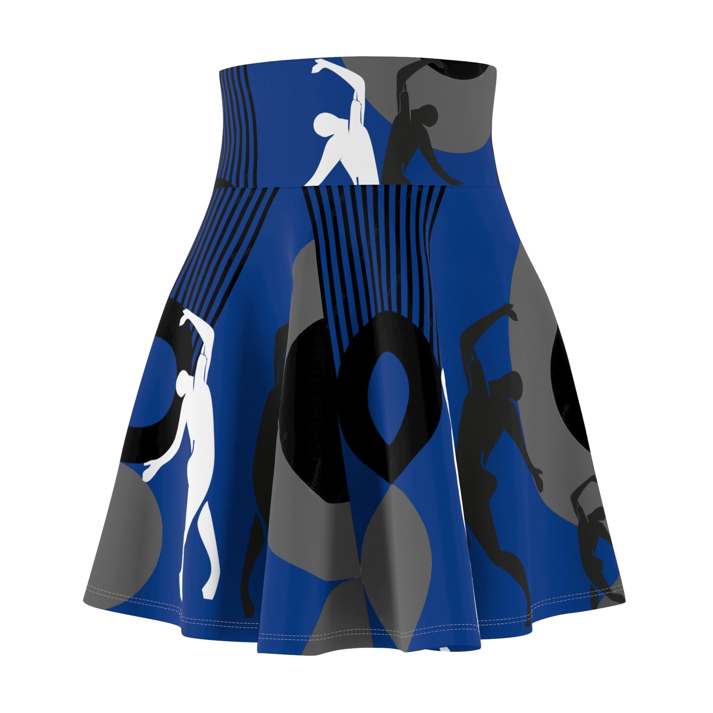 SOLSTICE Bauhaus Skater Pink dark blue Skirt (AOP)