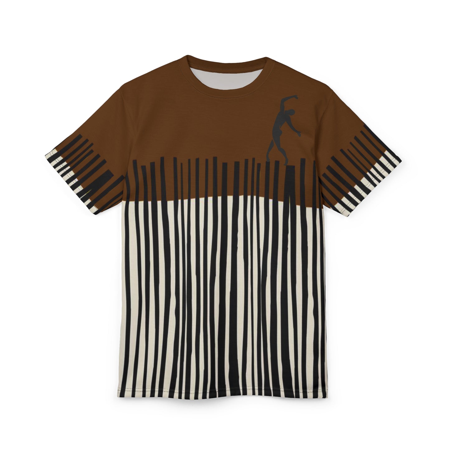 SOLSTICE Bamboo brown Unisex Cut & Sew Tee (AOP)