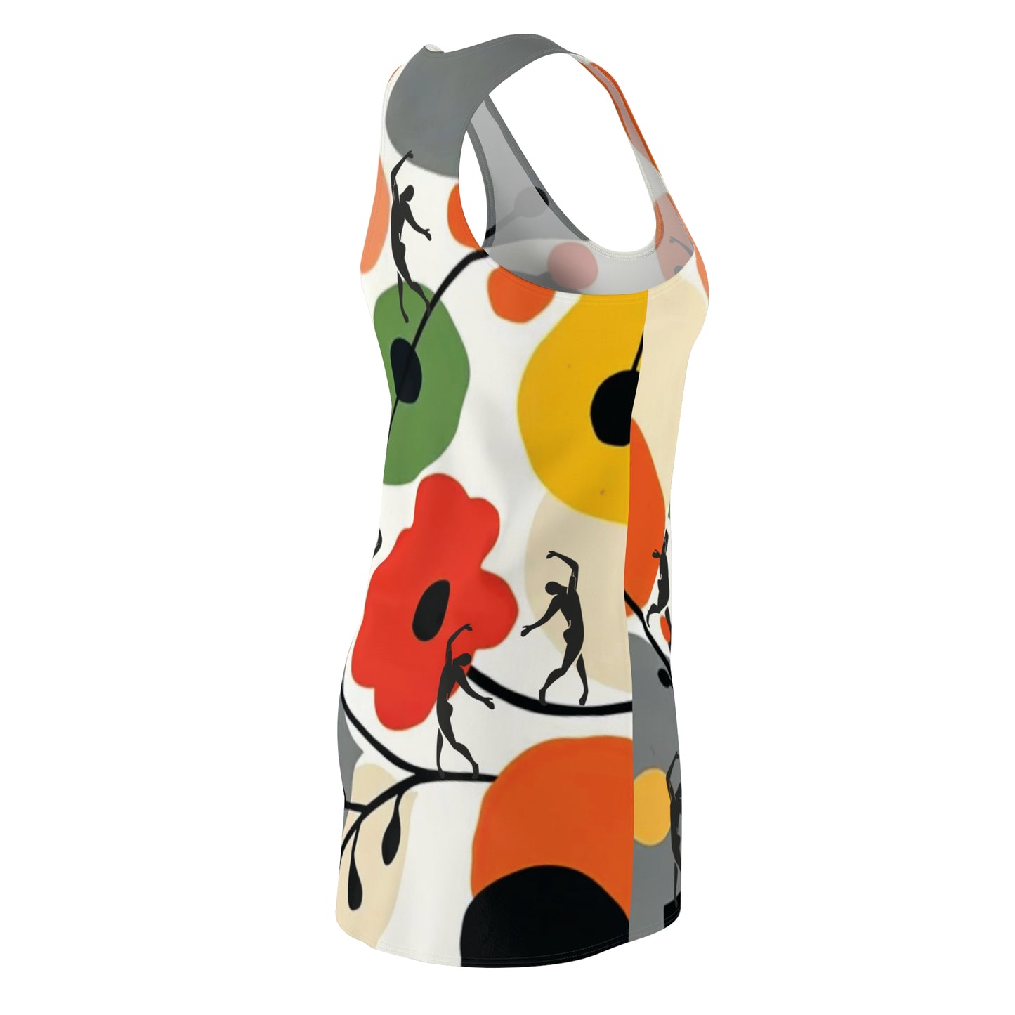 Women's FLOWERS Cut & Sew Racerback Dress (AOP)