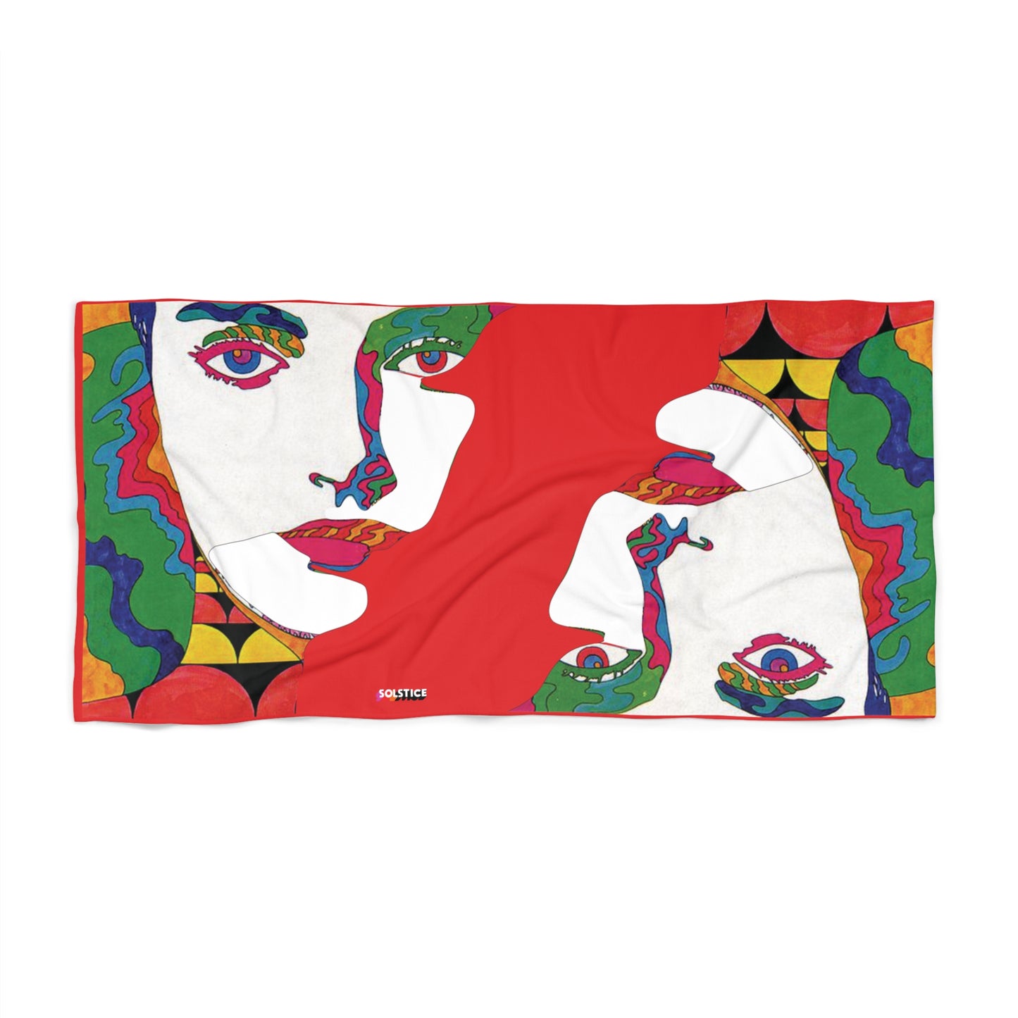 SOLSTICE POP ART red Beach Towel