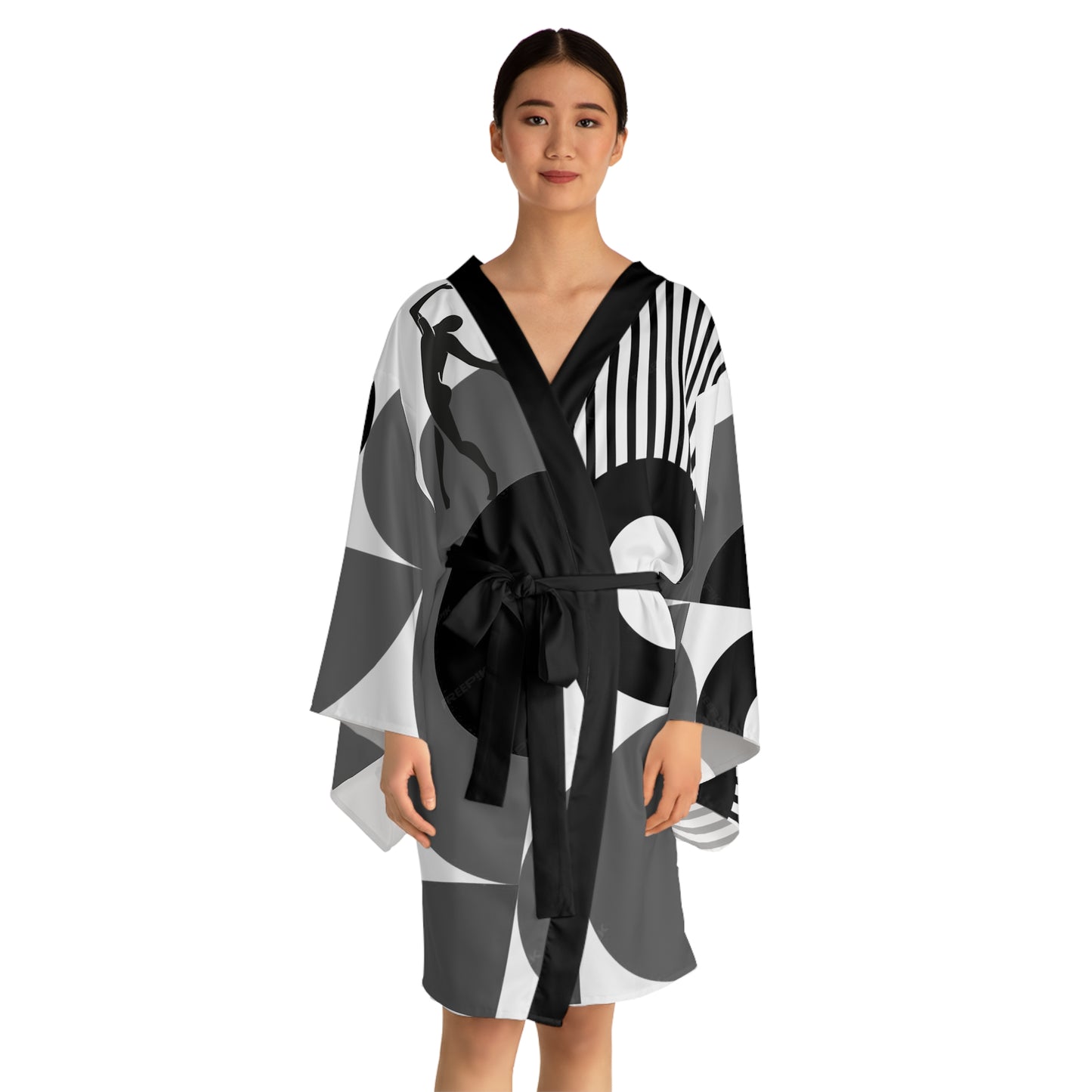 Long Sleeve SOLSTICE BAUHAUS Kimono Robe (AOP)