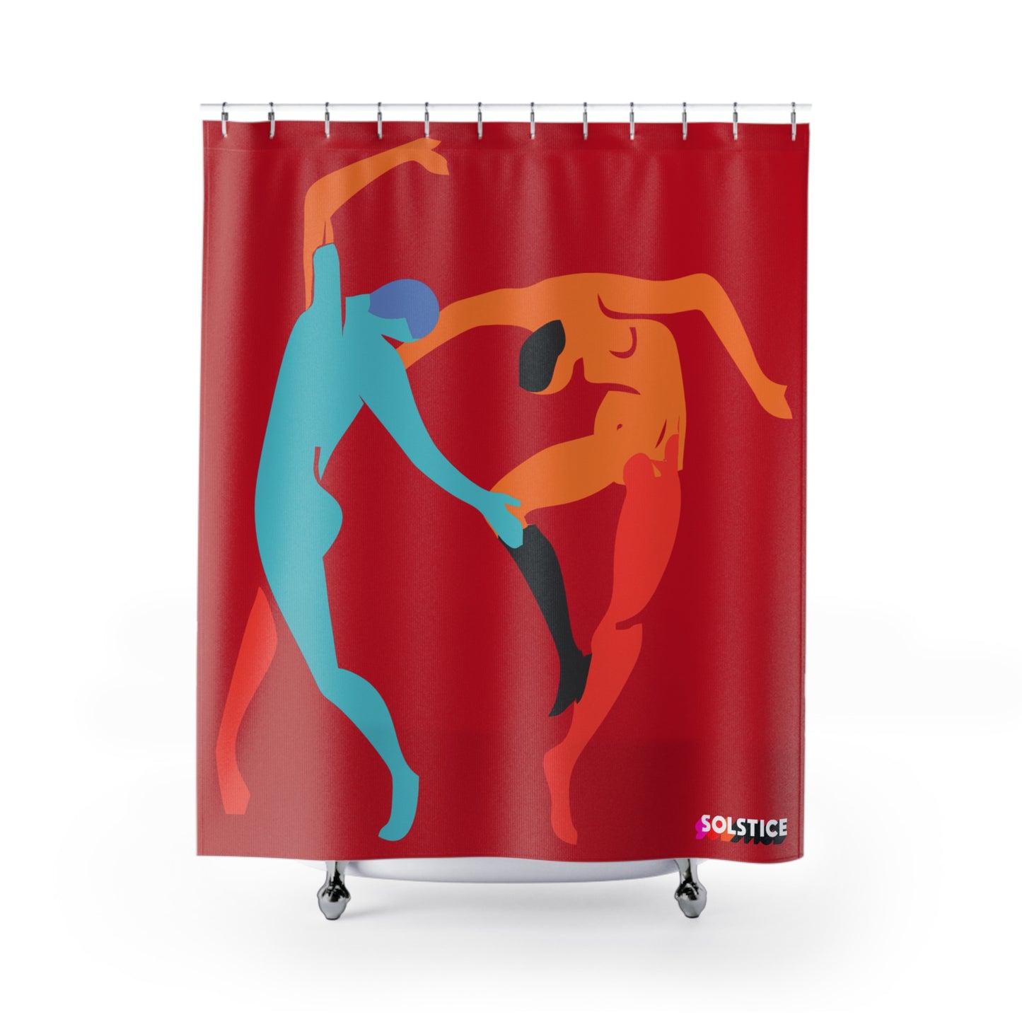 SOLSTICE Shower Curtains dark red