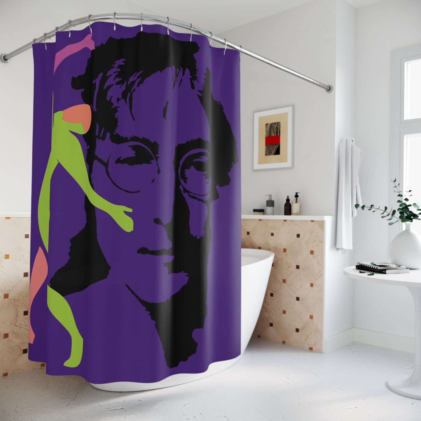 SOLSTICE Lennon Shower Curtain purple 6