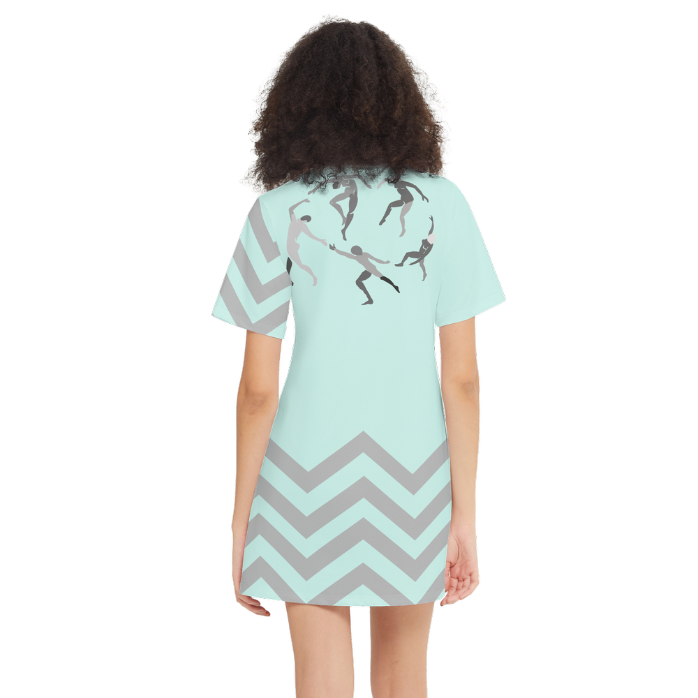 Women's SOLSTICE Short-Sleeve T-Shirt Dress-Heavyweight 225g