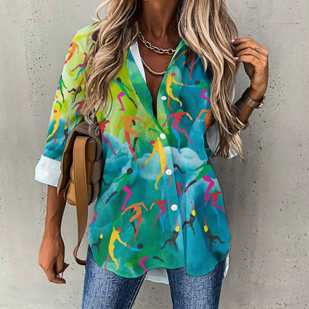 Solstice Matisse dancers Cropped hem shirt