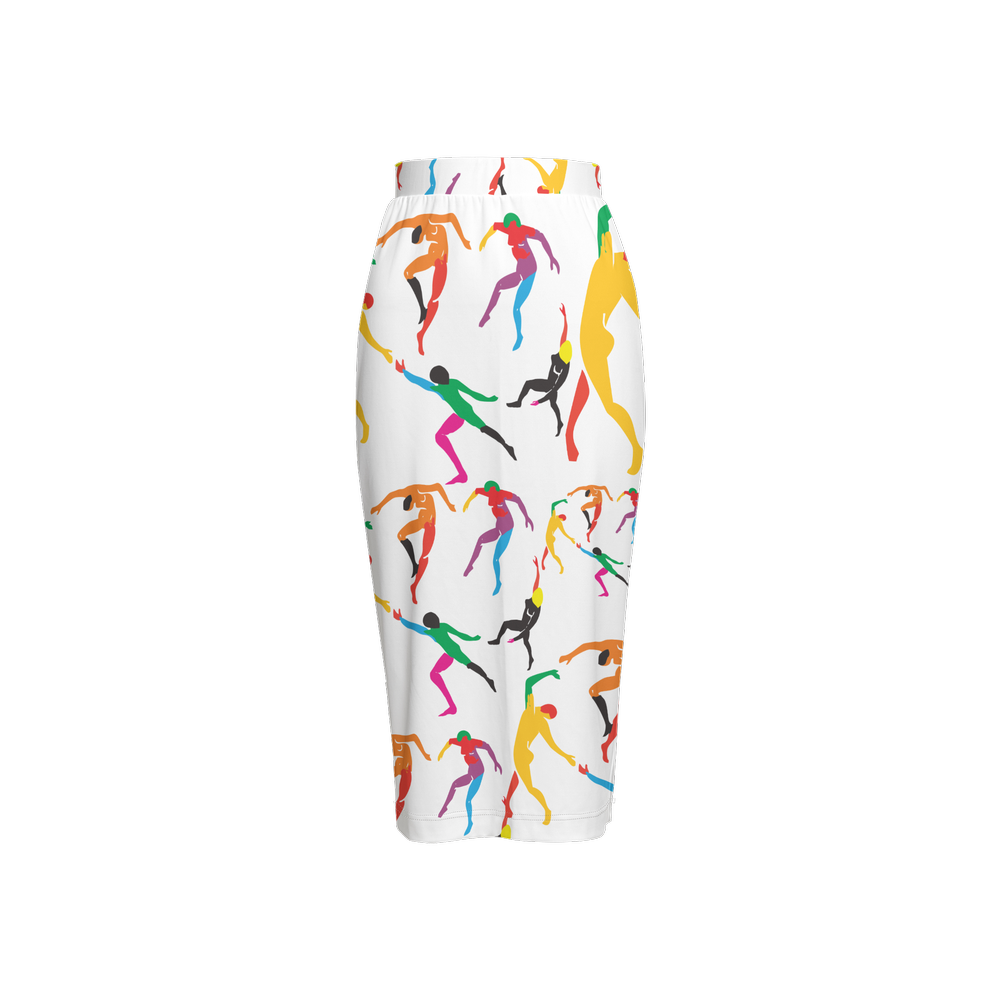Women's Back Split Pencil Skirt-Heavy Knit