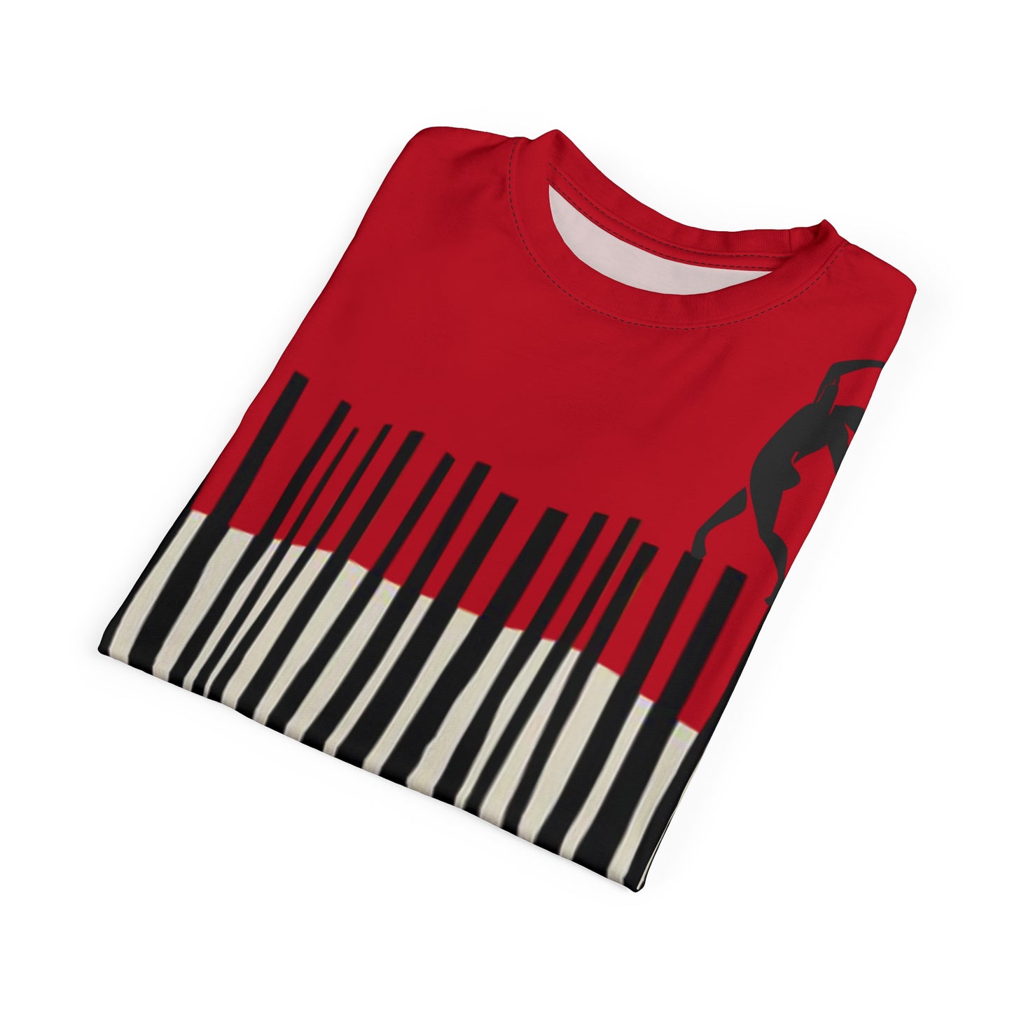 SOLSTICE Bamboo dark red Unisex Cut & Sew Tee (AOP)