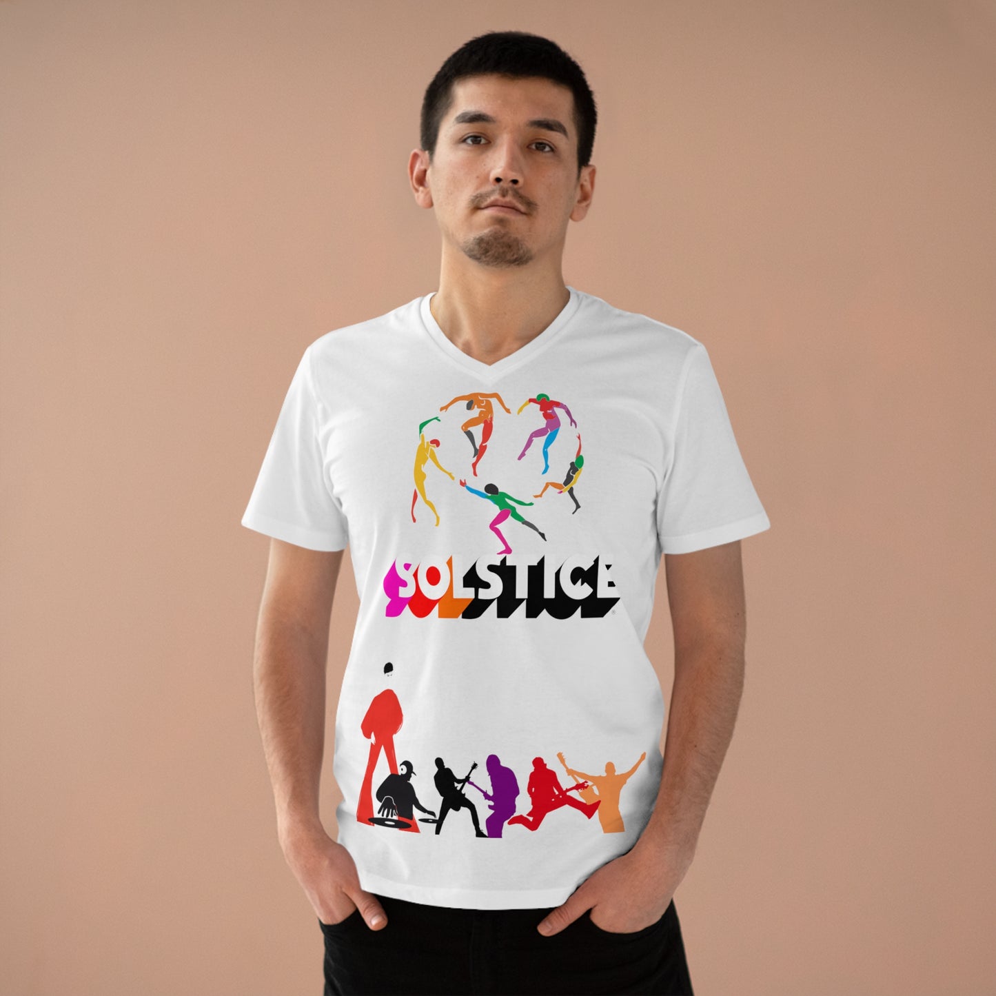 Solstice Dance Men’s Presenter V-neck white Organic 3