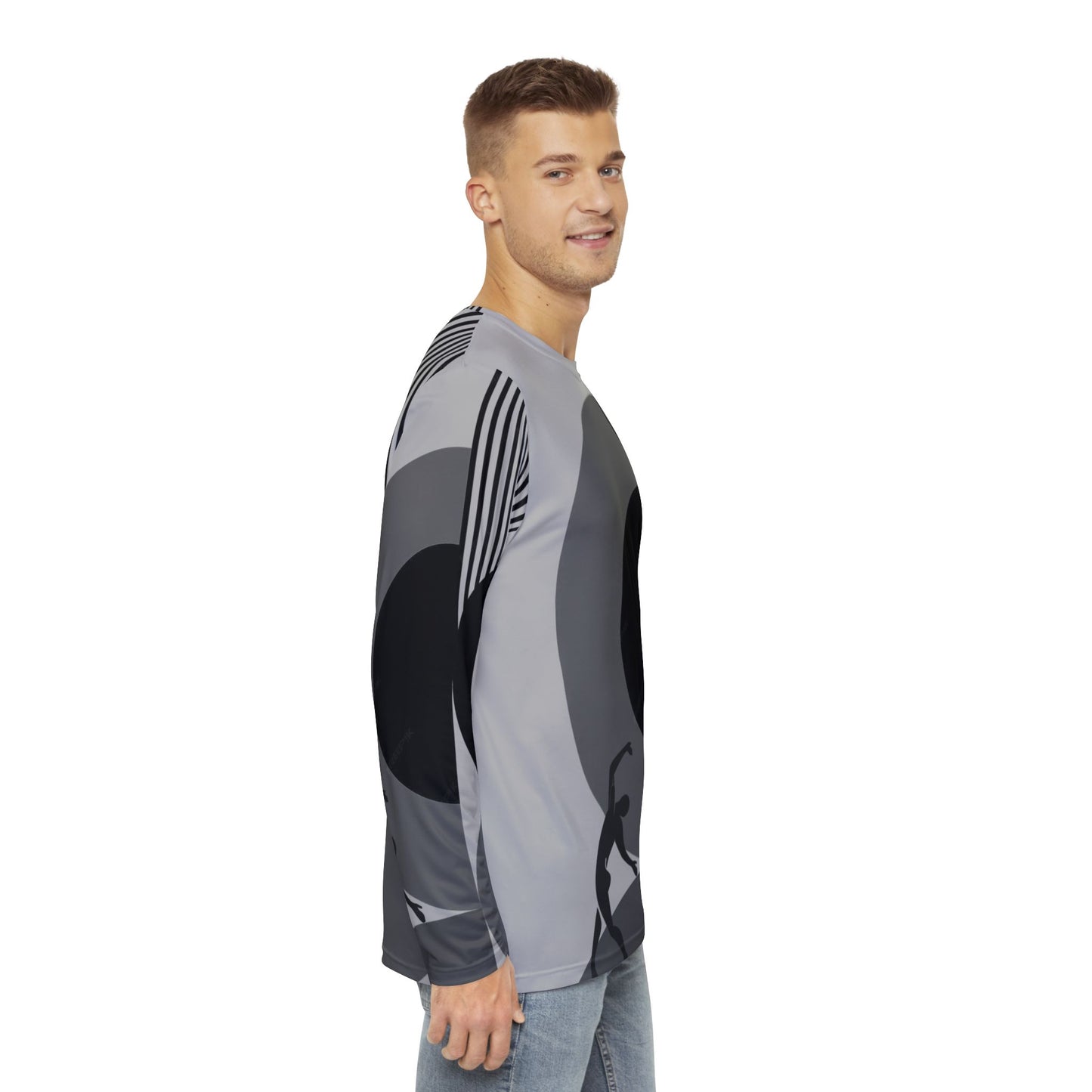 Men's SOLSTICE BAUHAUS Long Sleeve Shirt light gray (AOP)