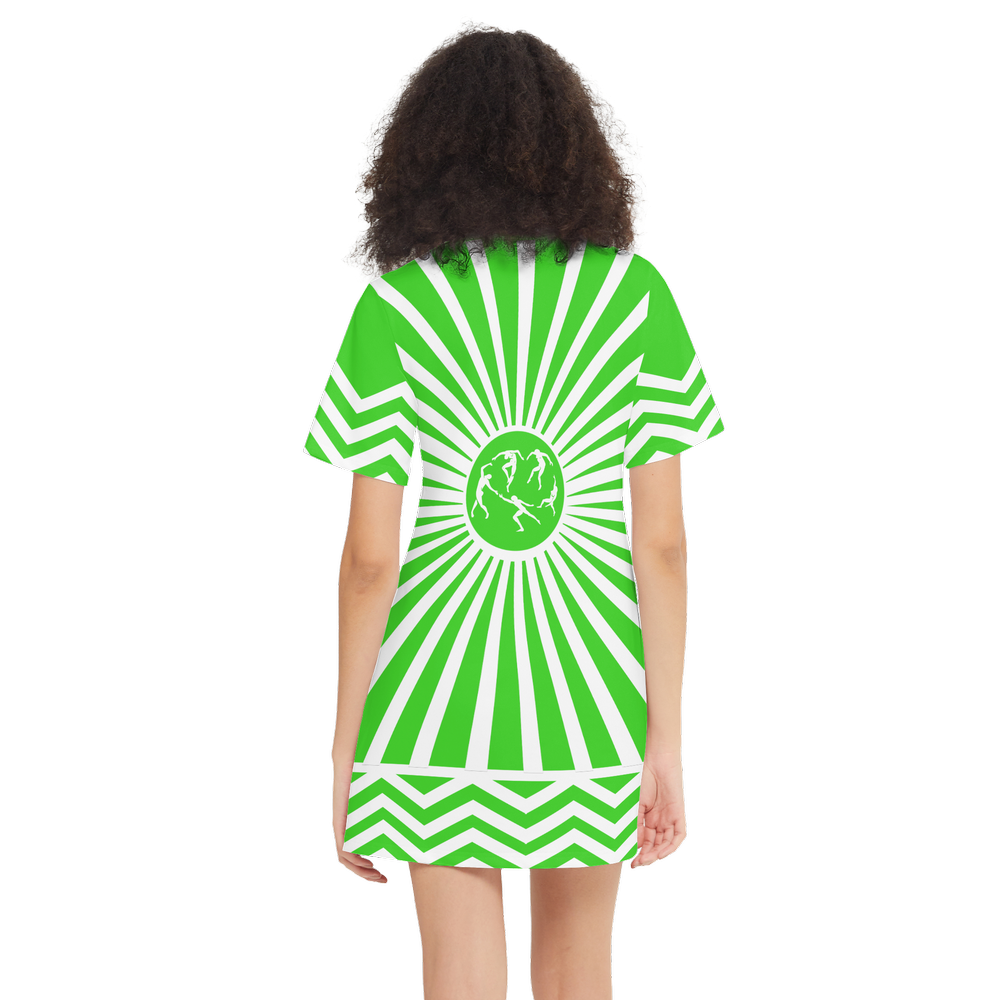 Solstice ethnic Women's Short-Sleeve T-Shirt Dress-Heavyweight 225g G