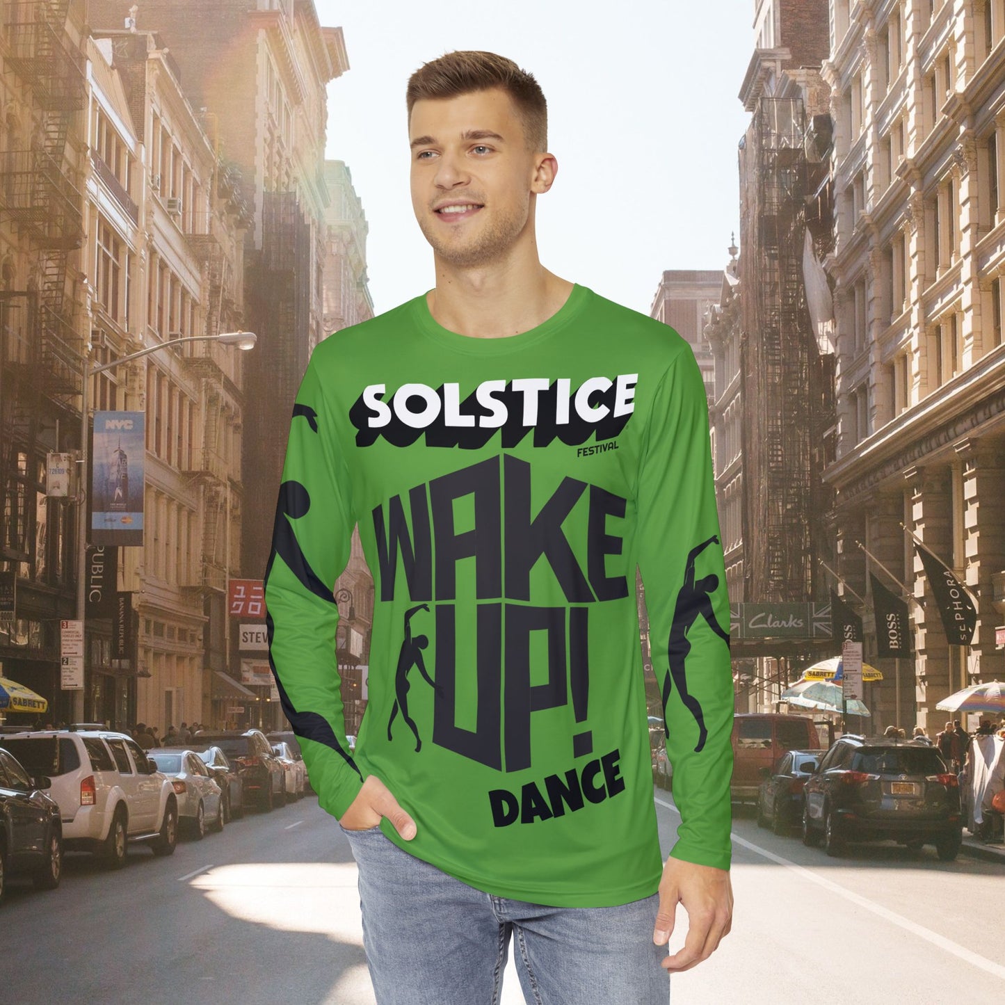 Copy of SOLSTICE Wake Up greenLong Sleeve Shirt (AOP)