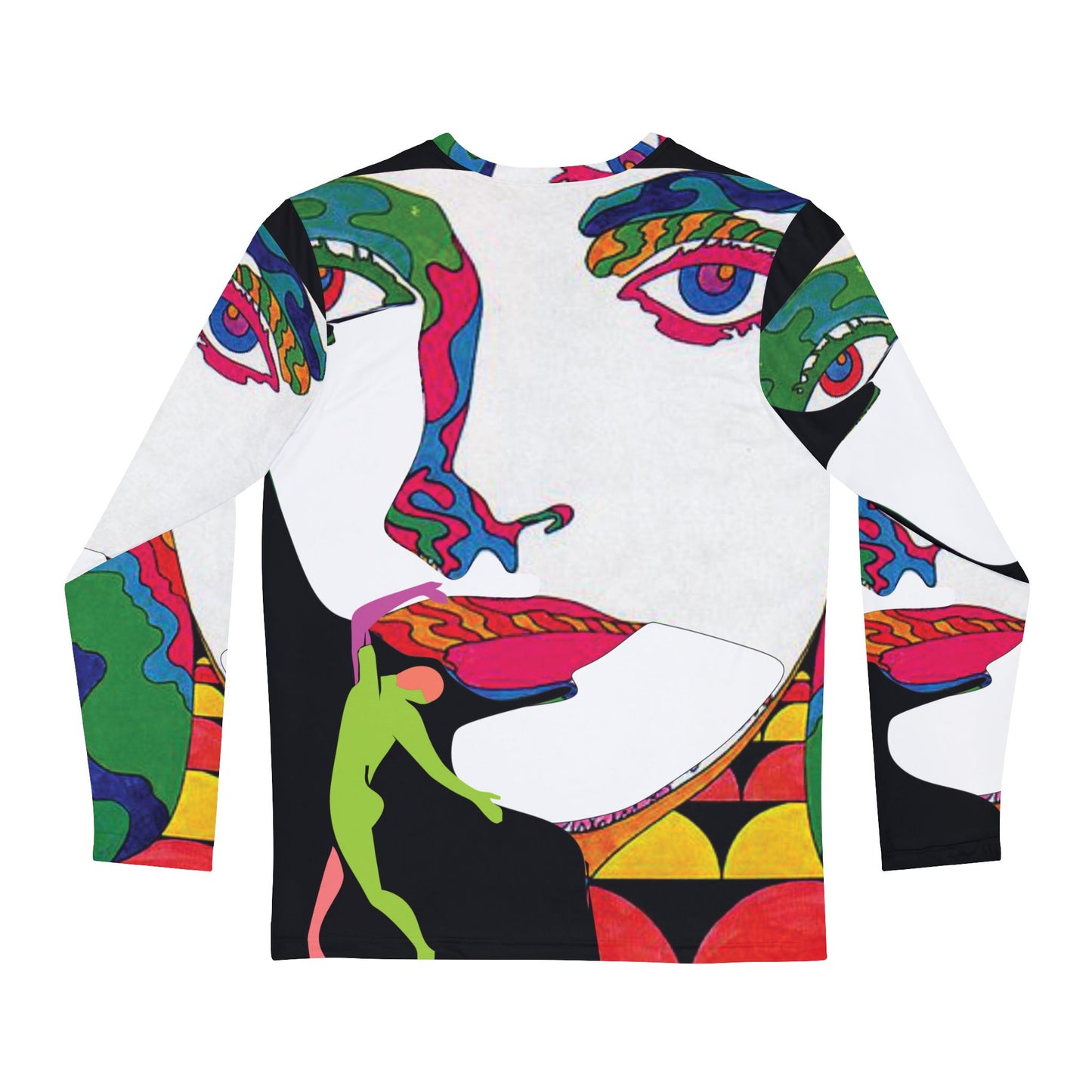 Men's POP ART Long Sleeve black Shirt (AOP)